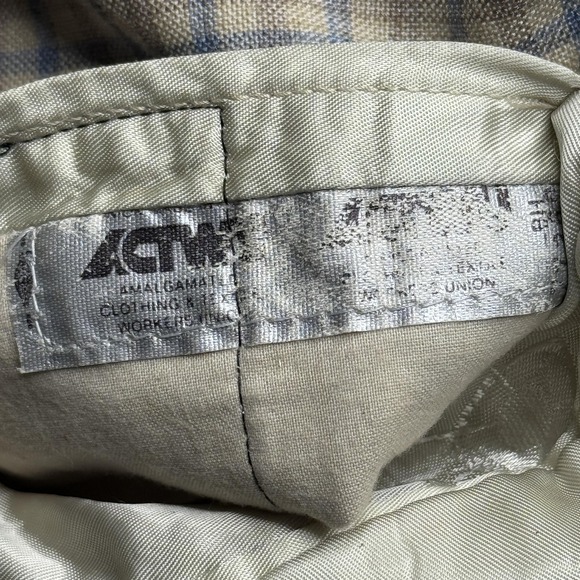 Vintage Jack Nicklaus Hart Schaffner Marx Blazer Mens 40R Beige Blue Plaid 80s - Picture 6 of 10